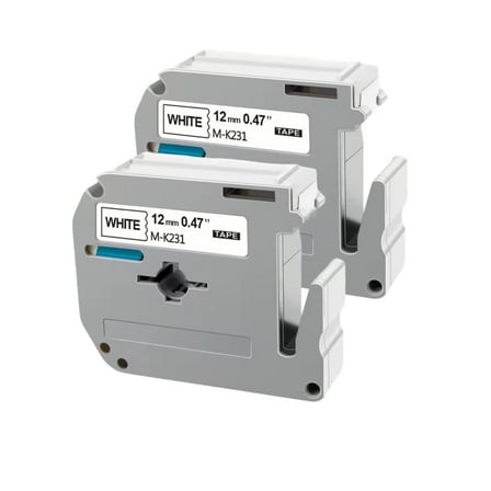 M-Label Tape Replace for Brother P Touch M Tape 12mm 0.47 Inch for Brother PTouch PT-M95 PT-65 PT-80 PT-70 PT-45 PT-90 Label Makers