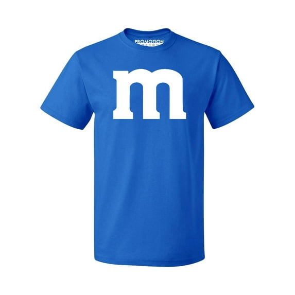 M Letter Funny Halloween Team Costume Men's T-shirt, 2XL, Royal