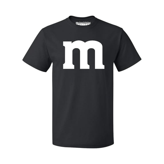M Letter Funny Halloween Team Costume Men's T-shirt, 3XL, Black