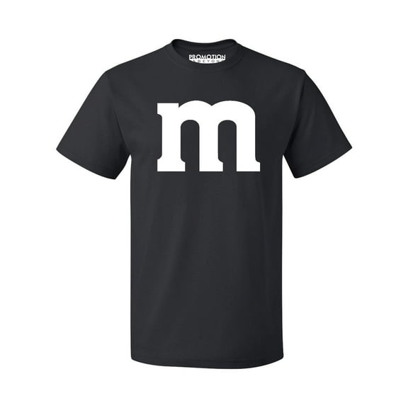 M Letter Funny Halloween Team Costume Men's T-shirt, M, Black