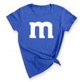 thumbnail image 1 of M Letter Funny Halloween Team Costume Women's T-shirt, 2XL, Royal, 1 of 5