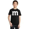 thumbnail image 1 of M Letter Funny Halloween Team Costume Youth T-shirt, Youth L, Black, 1 of 2