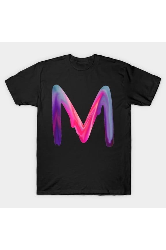 M Letter Initial Monogram Graphic - Comfortable Fit, H3595 Unisex T-Shirt, Up to 5XL Available