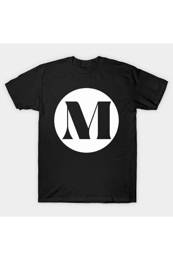 M Letter Initial Monogram Graphic - Unique Gift Tee, H48688 Unisex T-Shirt, Up to 5XL Available