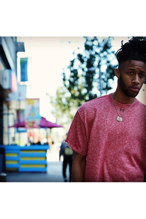 "M" Logo Print Two-Toned French Terry Oversized Travel T-shirt | (2 Colors)