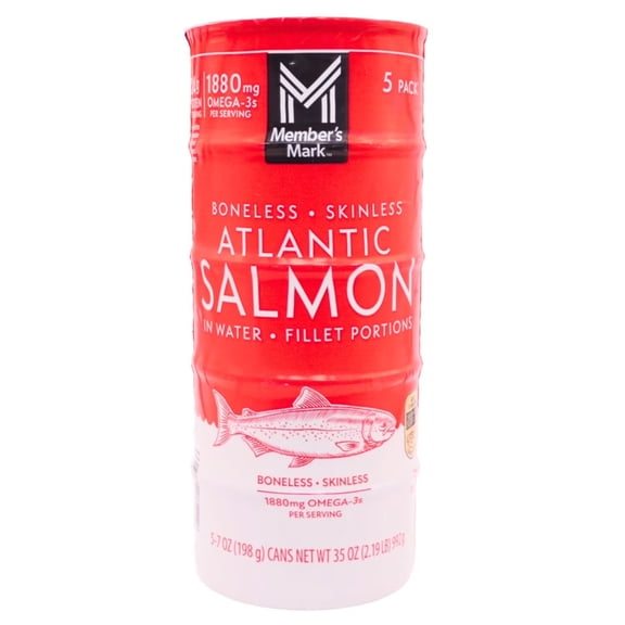 M M Canned Atlantic Salmon, 7 oz., 5 pk.