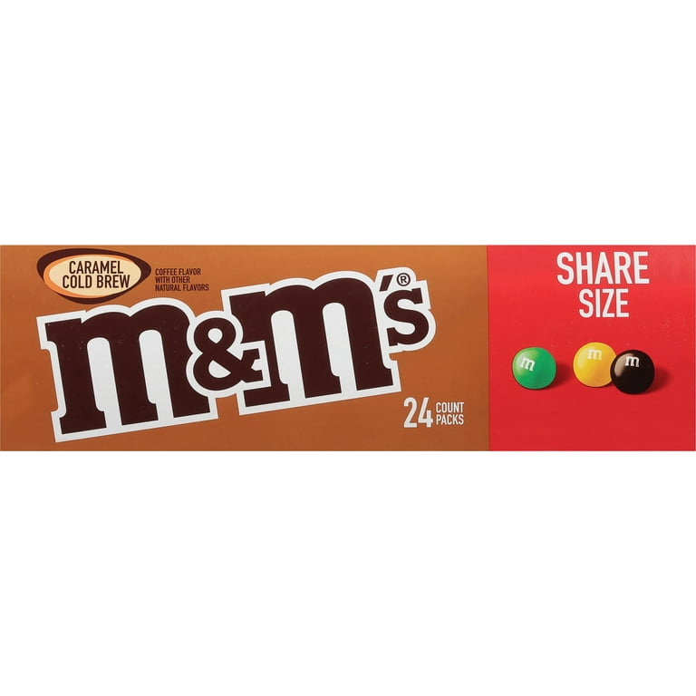 M&M'S Caramel Cold Brew Milk Chocolate Candy, Share Size, 2.83 oz