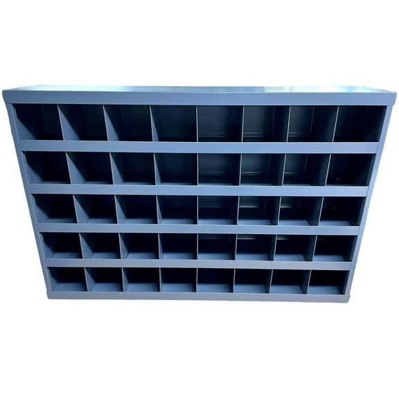 M&M Fasteners Cold Rolled Steel Powder Coated 40 Compartment Pigeonhole Bin M349-95, Bolt Bin, 33-3/4" L x 6-1/2" W x 22-1/4" H