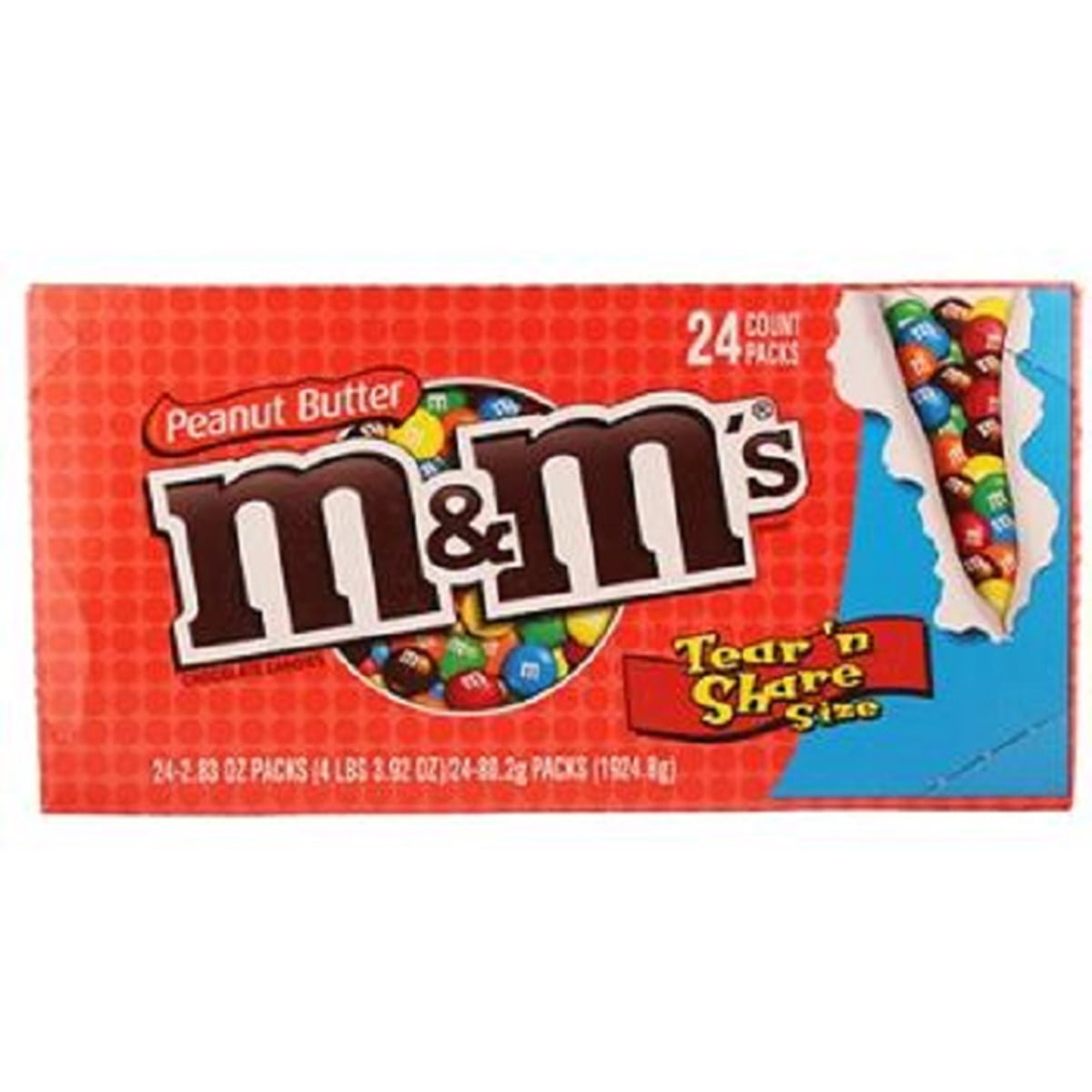 M&M KING SIZE PEANUT BUTTER 2.83 oz Each ( 24 in a Pack )