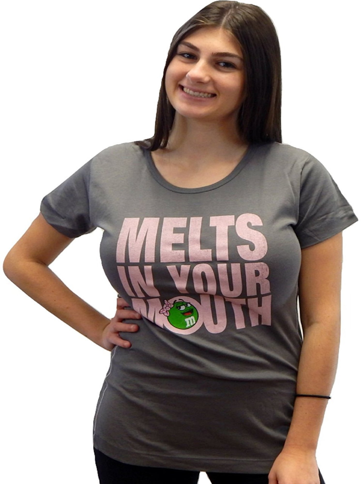 M & M Pink Chocolate Melts In Your Mouth Cotton T-Shirt Adult Size XL