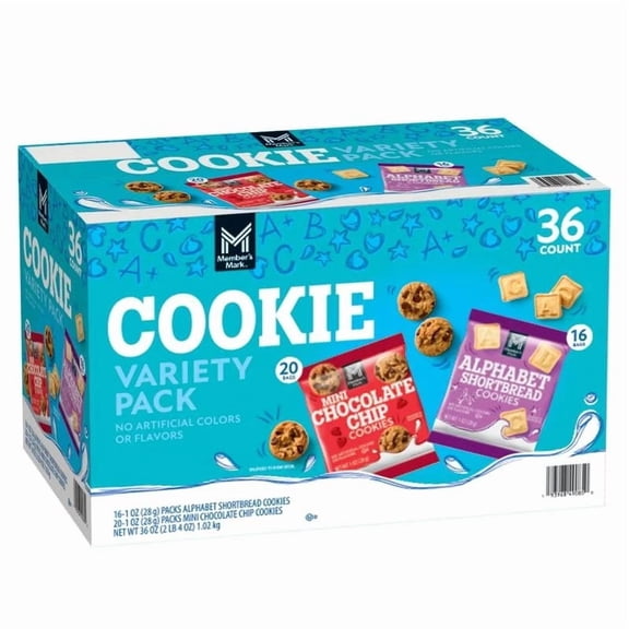 M M Mini Cookies Variety Pack, 1 oz., 36 pk