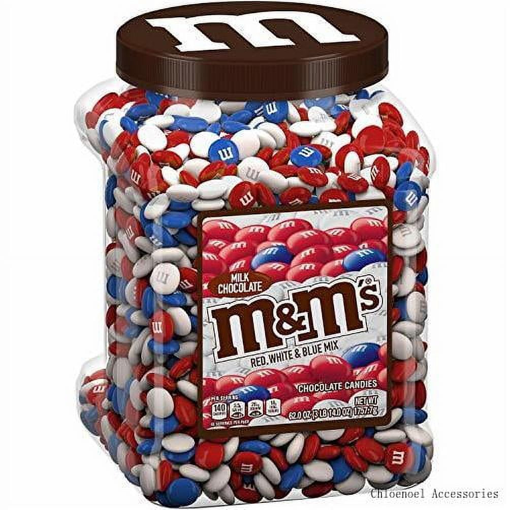 M&M's Milk Chocolate Candies Red, White, Blue Mix Pantry-Size, 62  Ounce
