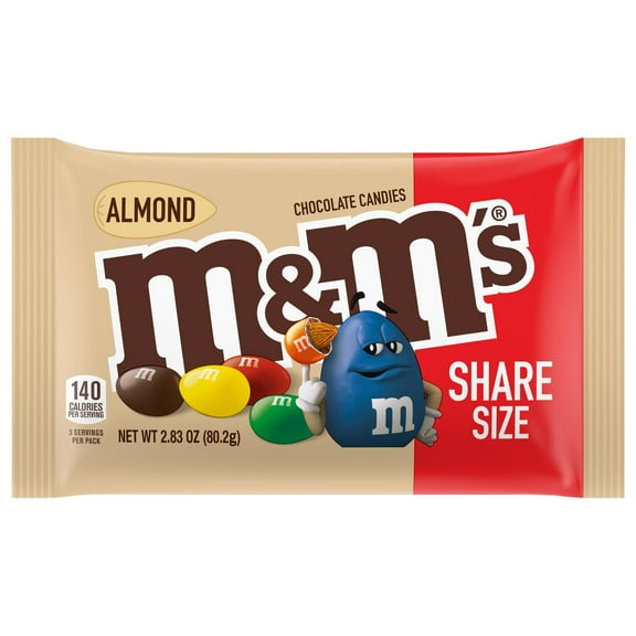 M&M'S Almond Milk Chocolate Candy - Share Size - 2.83 oz- Pack of 2