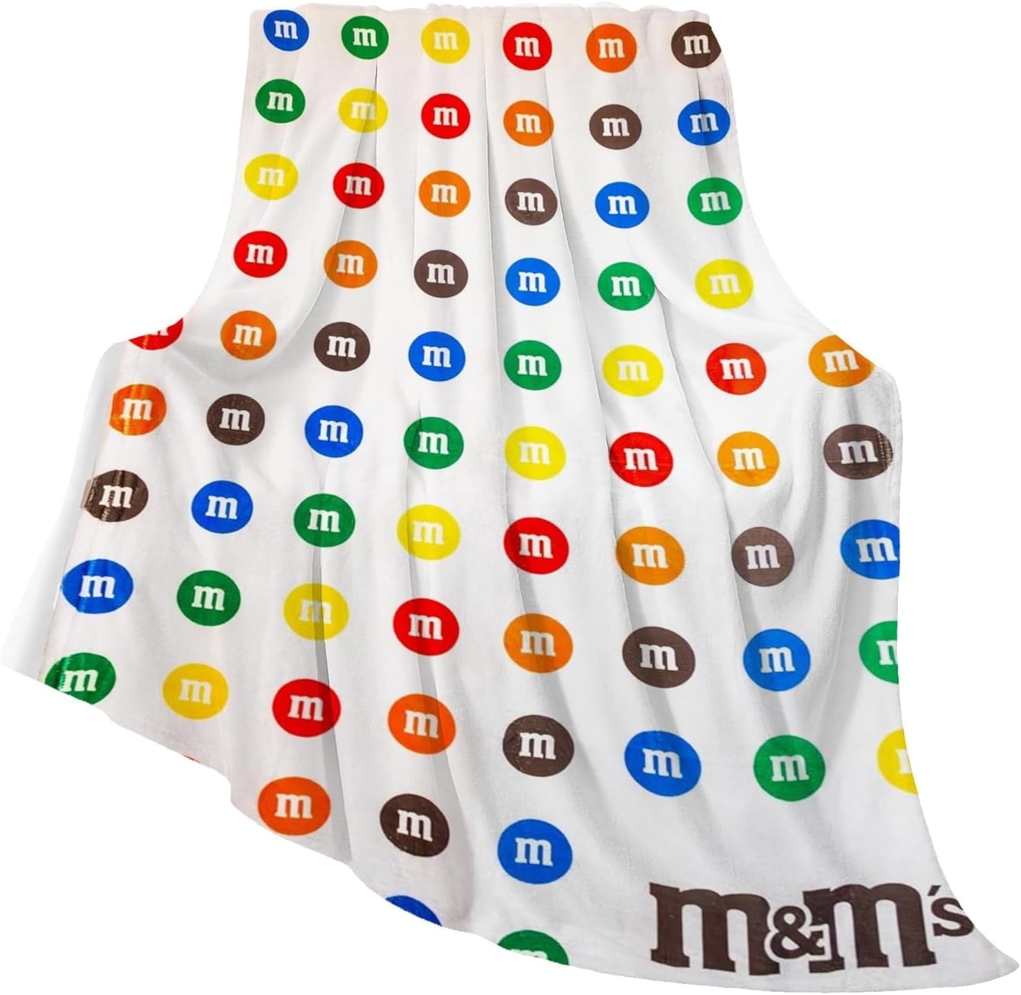 M&M's Candy-Inspired Reversible Fleece Throw Blanket 60"x48"