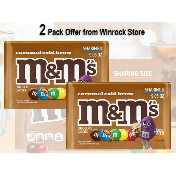 M&M'S Caramel Cold Brew Chocolate Candy, Sharing Size - 9.05 oz (2 Pack)