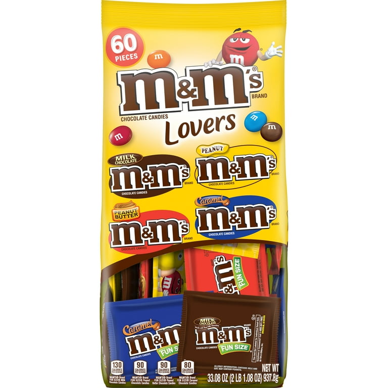 M&M'S Original Chocolate Candy Fun Size Variety Mix, Individual