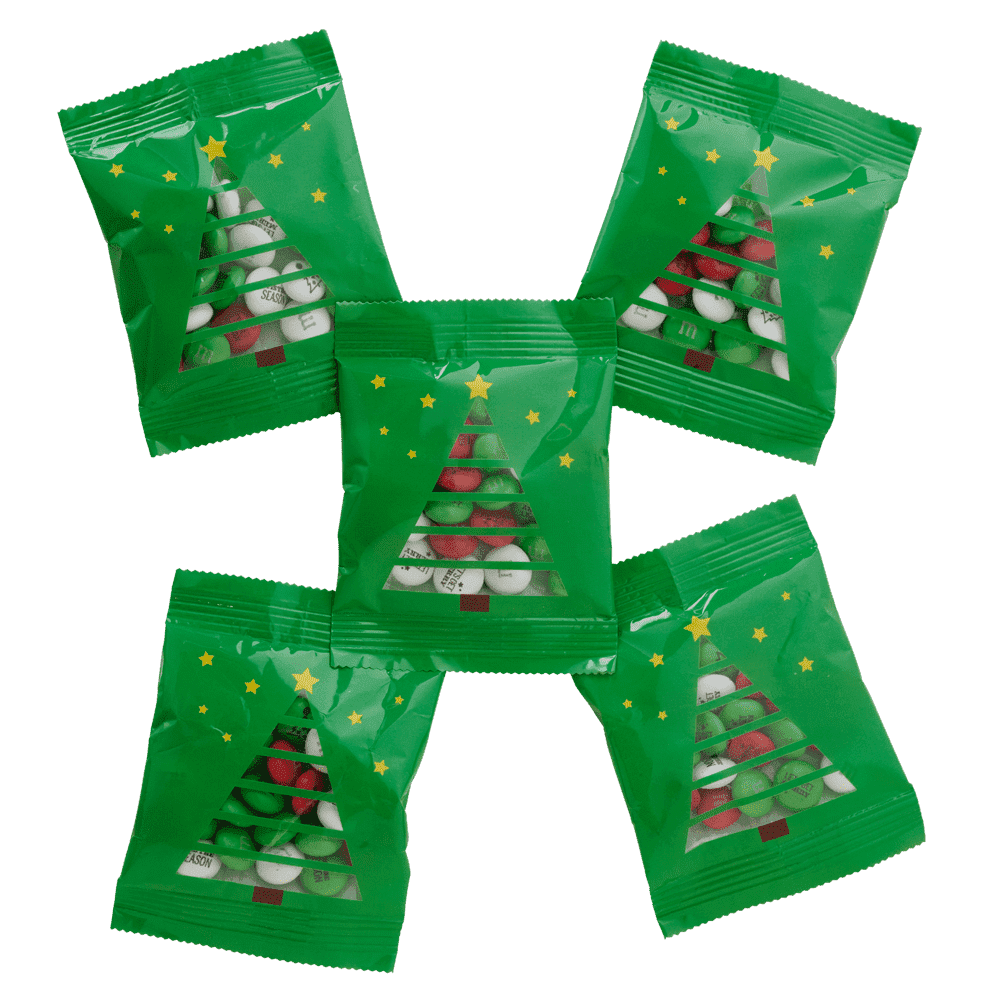 M&M'S Christmas Milk Chocolate Candy, Party Favor Packs, Set of 30