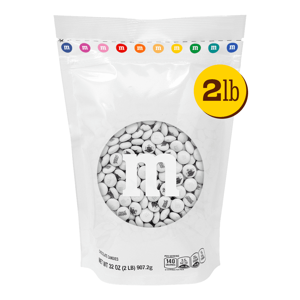 M&M'S Class of 2026 Graduation Milk Chocolate Candy, 2lb Resealable Bulk Bag