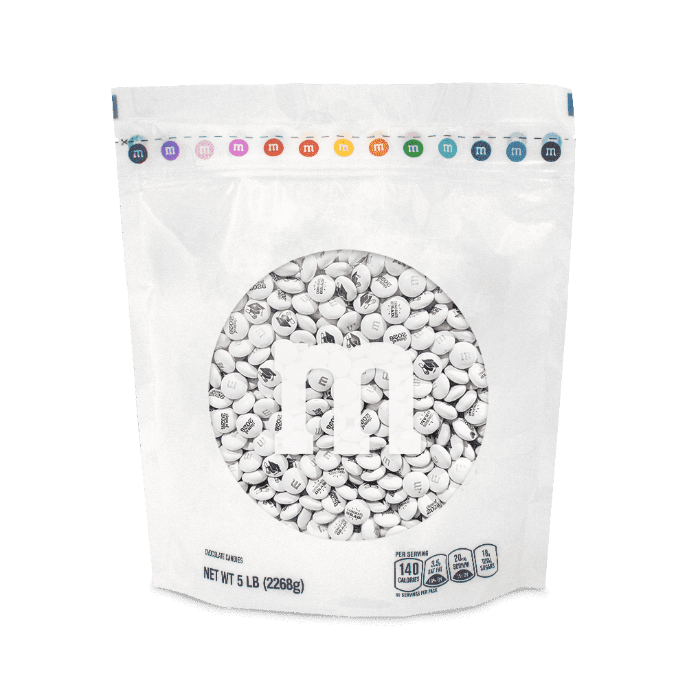 M&M'S Class of 2026 Graduation Milk Chocolate Candy, 5lb Resealable Bulk Bag