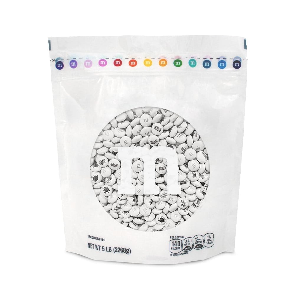 M&M'S Class of 2027 Graduation Milk Chocolate Candy, 5lb Resealable Bulk Bag
