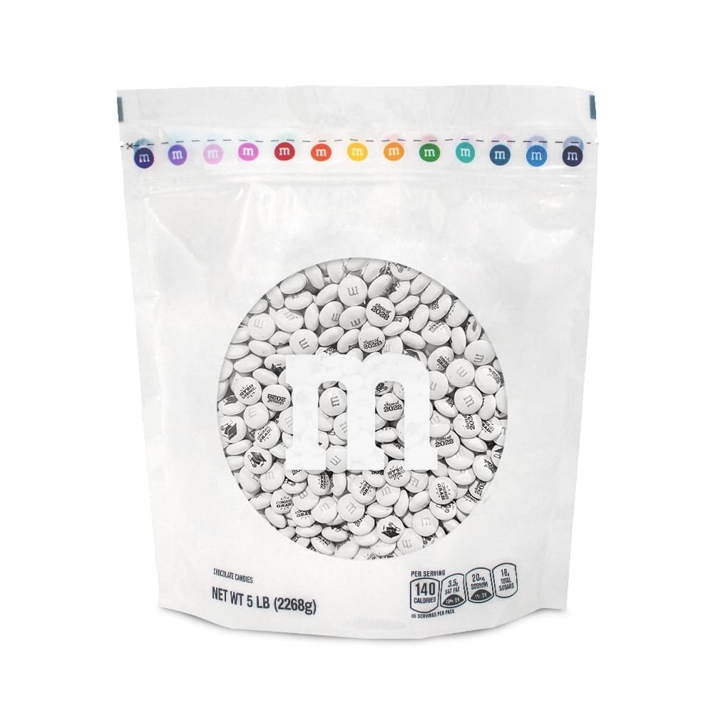 M&M'S Class of 2028 Graduation Milk Chocolate Candy, 5lb Resealable Bulk Bag