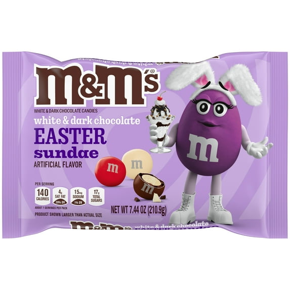 M&M'S Easter Sundae Dark Chocolate & White Chocolate Easter Candy - 7.44 oz Bag
