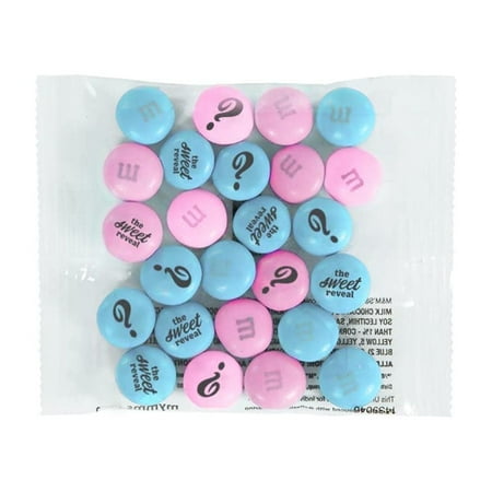 M&M'S Gender Reveal Milk Chocolate Candy, Party Favor Packs, Set of 20