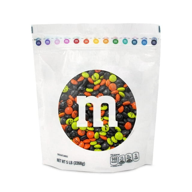 M&M'S Halloween Milk Chocolate Candy, 5lb Resealable Bulk Bag