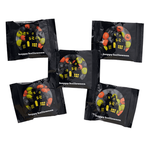 M&M'S Halloween Milk Chocolate Trick-or-Treat Candy, Party Favor Packs, Set of 30