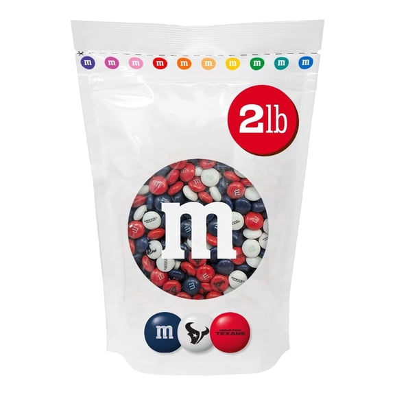 M&M'S Houston Texans NFL Milk Chocolate Candies, 2 lb Bulk Bag with Team Colors and Logos