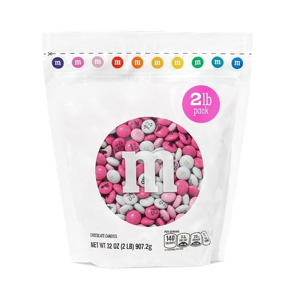 M&M'S It's A Girl Milk Chocolate Candy, Baby Shower or Gender Reveal Candy, 2lb Resealable Bulk Bag