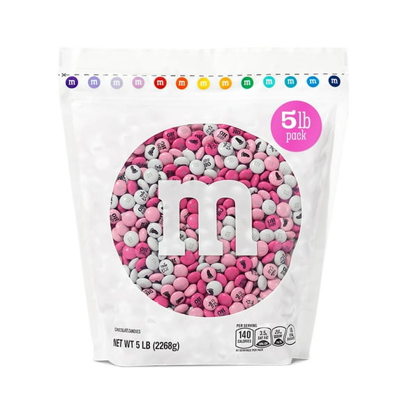 M&M'S It's A Girl Milk Chocolate Candy, Baby Shower or Gender Reveal Candy, 5lb Resealable Bulk Bag