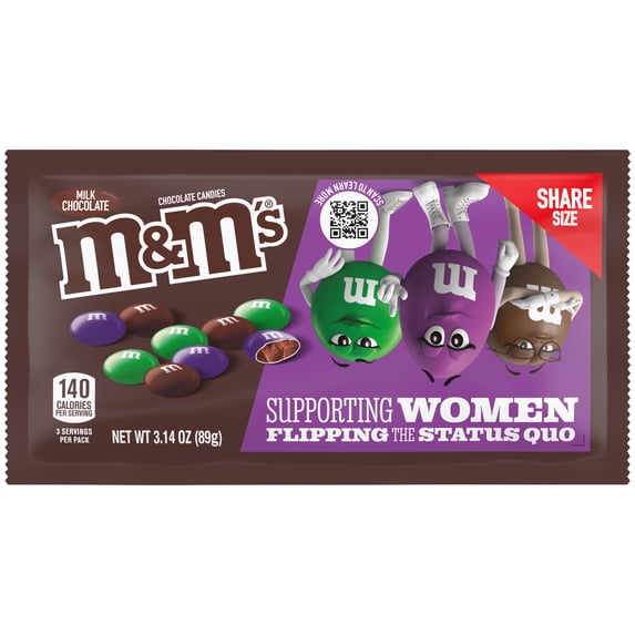 M&M'S Limited Edition Milk Chocolate Candy, Share Size - 3.14 oz Bag