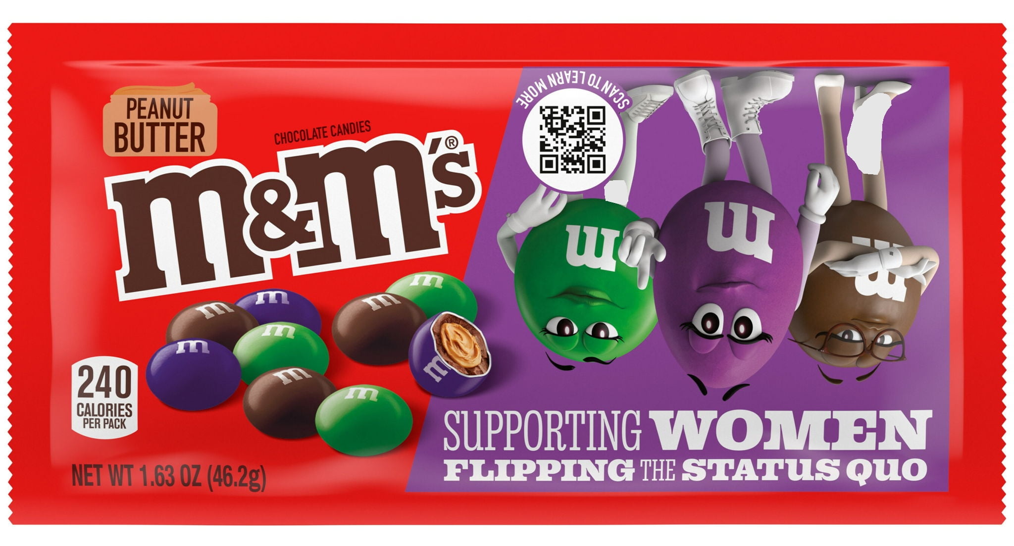 M&M'S Limited Edition Peanut Butter Milk Chocolate Candy, Featuring Purple  Candy, 1.63 Ounce Bag - 24 Count Display Box 