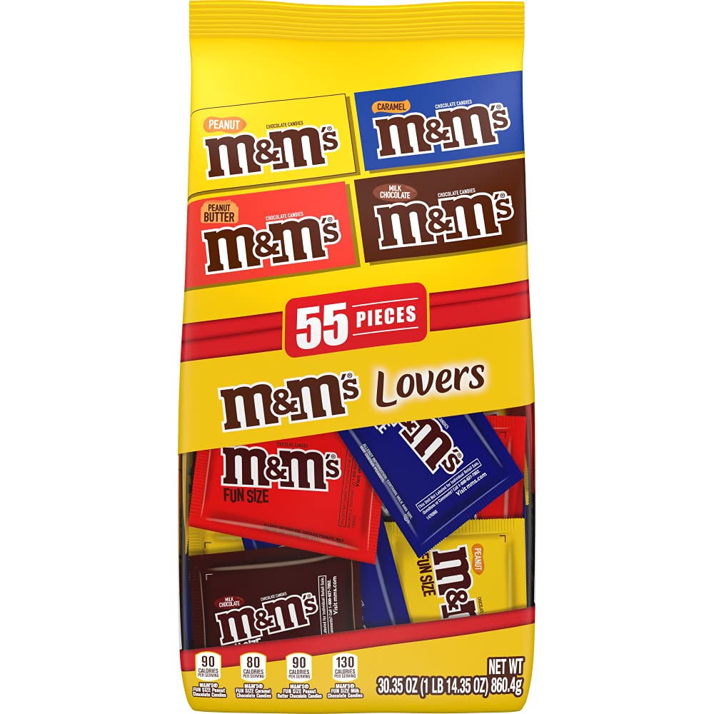 M&M'S Variety Mix Fun Size Lovers Chocolate Candies 9.9 oz, Packaged Candy
