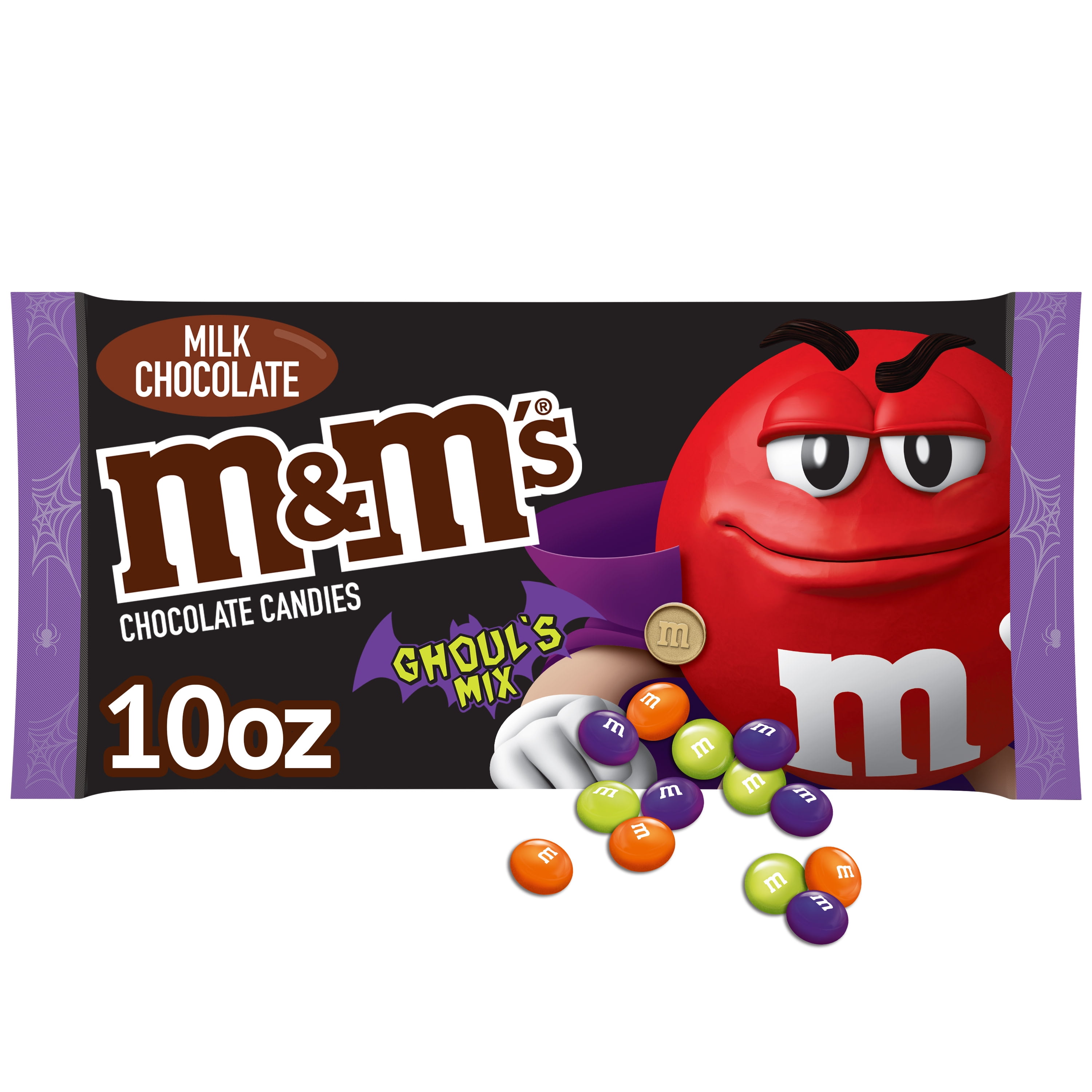 M&M Ghouls Mix Halloween Candy Assortment Variety - Spooky Colors Milk  Chocolate and Peanut MMs - Fun Seasonal MM Candies (2 Bags Total) - 11.4 oz