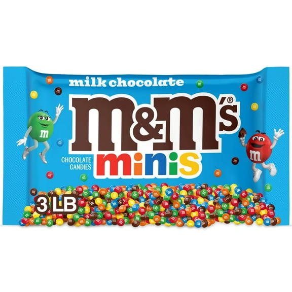 M&M'S MINIS Milk Chocolate Candy, Bulk Candy, 3 lbs Bag