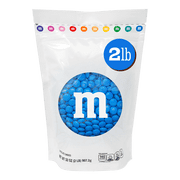 M&M'S Blue Milk Chocolate Candy, 2 lb Bag for Celebrations and Party Favors
