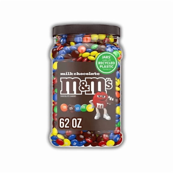 M&MS Milk Chocolate Candy, 62oz Jar