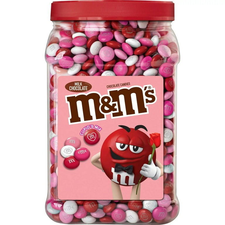 M&M'S Milk Chocolate Pink Candy, Bulk Candy in Resealable Pack