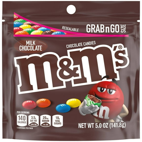 M&M'S Milk Chocolate Candy - Grab nGo Size - 5 oz