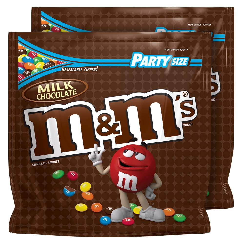 M&M's Limited Edition Milk Chocolate Candy featuring Purple Candy, Party  Size 38 oz Bulk Resealable Bag Pack of 2