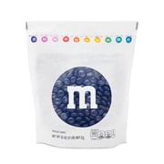 M&MS World Dark Blue Milk Chocolate Candy 2lb Bag for Celebrations and Party Favors
