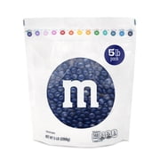 M&MS World Dark Blue Milk Chocolate Candy 5lb Bag for Celebrations and Party Favors