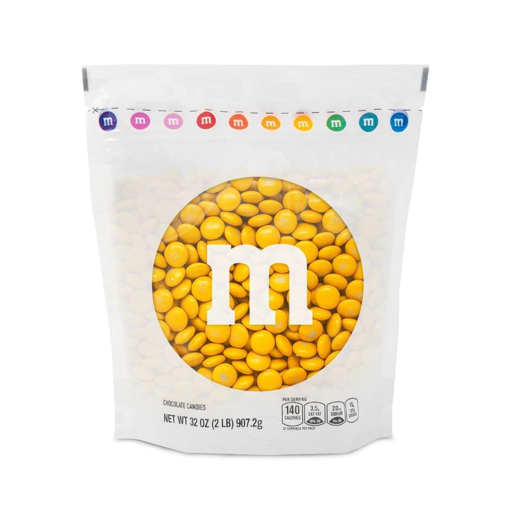 M&M’S Milk Chocolate Dark Yellow Candy - 2lb Bulk - Walmart.com