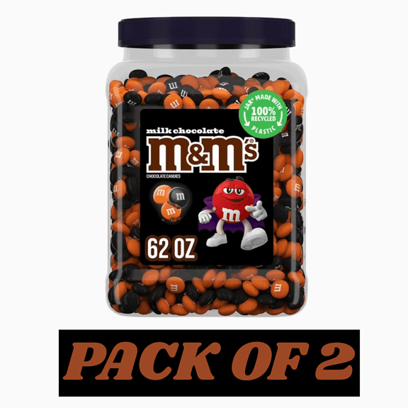M&M'S Milk Chocolate Halloween Candy, 62 oz pack of 2