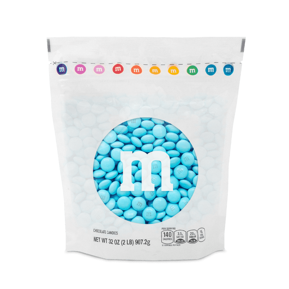 M&M’S Milk Chocolate Light Blue Candy - 2lb Bulk - Walmart.com