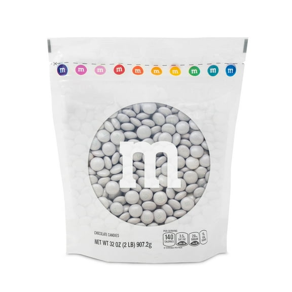 M&MS Milk Chocolate Platinum Candy - 2lb Bulk