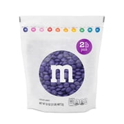 M&MS World Purple Milk Chocolate Candy 2lb Bag for Celebrations and Party Favors