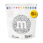 M&MS World White Milk Chocolate Candy 5lb Bag for Celebrations and Party Favors